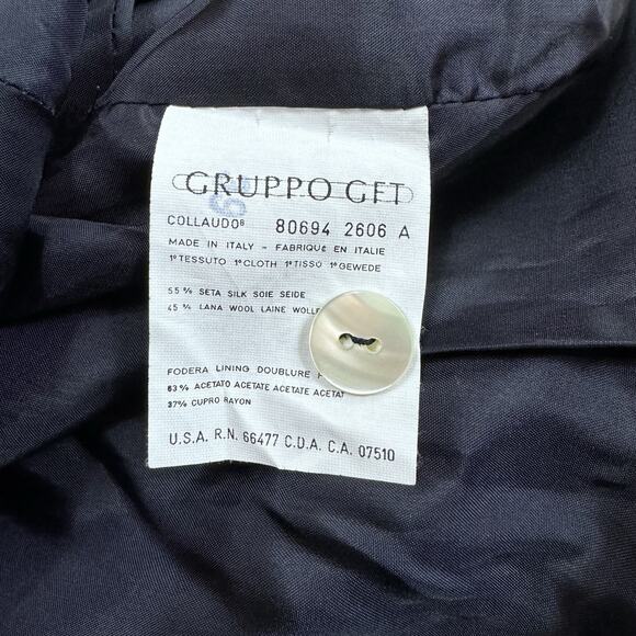 Saks Fifth Avenue Women’s Jacket Vintage Black White Dot Silk Wool Size 6 - Picture 6 of 7